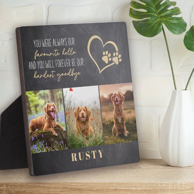 Placa Expositora Favorito Hola Más Difícil Adiós Mascota Memorial (Subido por el creador)