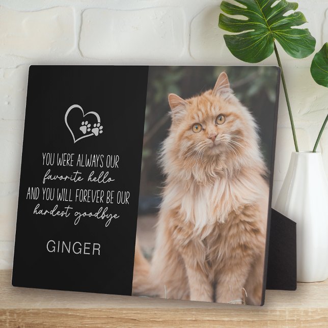 Placa Expositora Favorito Hola Más Difícil Adiós Memorial de Gato (Subido por el creador)