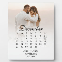 Placa Expositora Fecha Boda simple y moderna