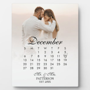 Placa Expositora Fecha Boda simple y moderna