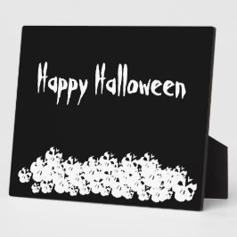 Placa Expositora Felices Halloween: eructos blancos negros
