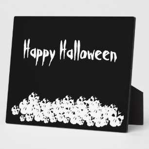 Placa Expositora Felices Halloween: eructos blancos negros