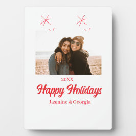 Placa Expositora Felices vacaciones chicas regalos familiares de fo