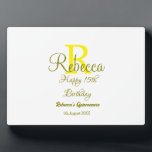 Placa Expositora Feliz 15º cumpleaños Moder de adición de nombre am<br><div class="desc">diseño hermoso</div>