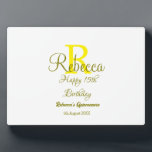 Placa Expositora Feliz 15º cumpleaños Moder de adición de nombre am<br><div class="desc">diseño hermoso</div>