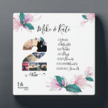 Placa Expositora Feliz 2° aniversario, Personalizado collage de fot<br><div class="desc">Bienvenido a Roar Graphics Zazzle Store. Este regalo romántico, dulce y único de la pareja es el regalo perfecto para usted o una pareja que está cerca de usted. Presenta una foto personalizada de la pareja con Moda y tipografía moderna que muestra las fechas importantes de su relación. Para cualquier...</div>