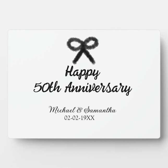 Placa Expositora Feliz 50° aniversario agregar pareja fecha de matr (Frente)