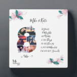 Placa Expositora Feliz 8° aniversario, collage de fotos Personaliza<br><div class="desc">Bienvenido a Roar Graphics Zazzle Store. Este regalo romántico, dulce y único de la pareja es el regalo perfecto para usted o una pareja que está cerca de usted. Presenta una foto personalizada de la pareja con Moda y tipografía moderna que muestra las fechas importantes de su relación. Para cualquier...</div>