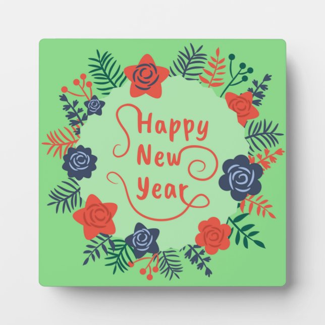 PLACA EXPOSITORA FELIZ AÑO NUEVO (Frente)