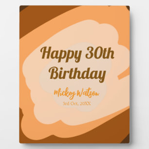 Placa Expositora Feliz cumpleaños 30 rústico madera Halloween otoño