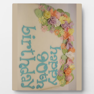 Placa Expositora Feliz cumpleaños 90