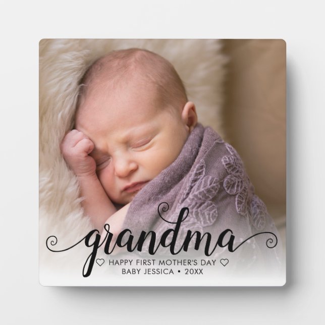 Placa Expositora Feliz Día de la Madre, guión de Moda de la abuela (Frente)