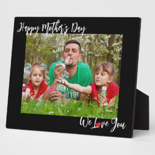 Placa Expositora Feliz Día de la Madre Te Amamos Foto con caballete
