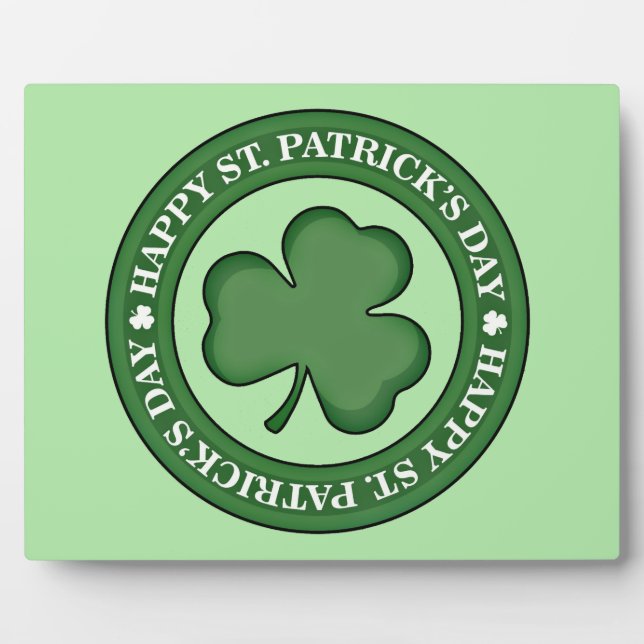 Placa Expositora Feliz Día de San Patrón (Frente)