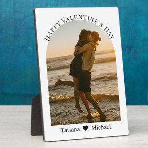 Placa Expositora feliz día de San Valentín foto arco mínimo