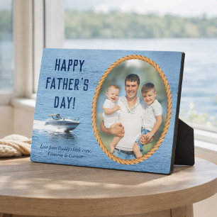 Placa Expositora Feliz Día del Padre Foto Personalizada De Papá