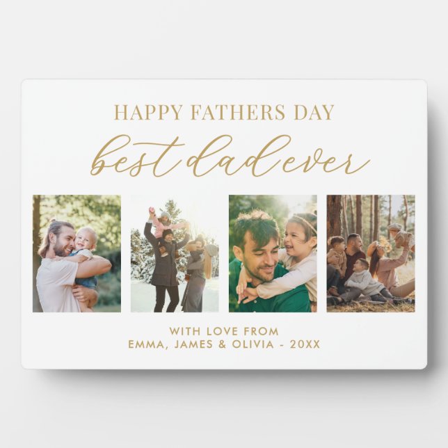 Placa Expositora Feliz Día del Padres Mejor Papá Hasta El Collage d (Frente)