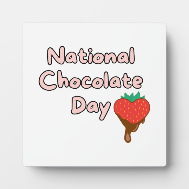 Placa Expositora Feliz día nacional del chocolate (Frente)