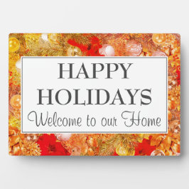 Placa Expositora FELIZ FESTIVAL Navidades Bienvenido