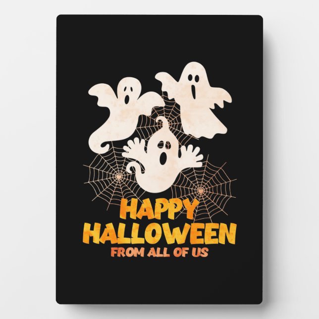Placa Expositora Feliz Halloween De Todos Nosotros (Frente)