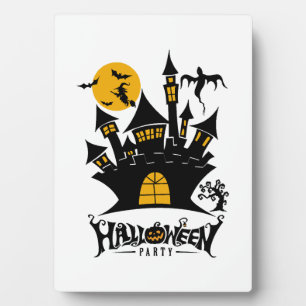 Placa Expositora Feliz Halloween, fiesta de Halloween, divertido Ha