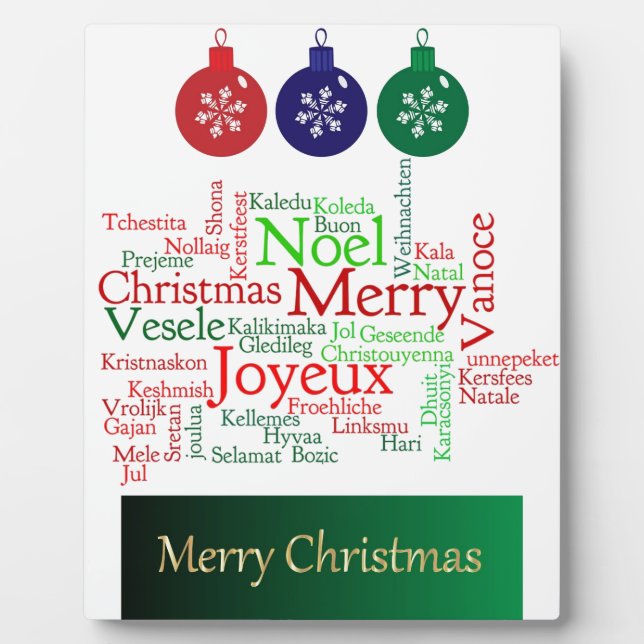 Placa Expositora Feliz Navidad (Frente)