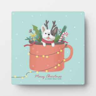 Placa Expositora Feliz Navidad: Arte de Ilustracion de perro