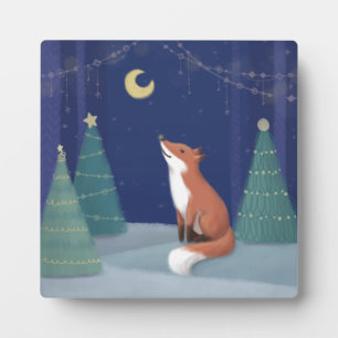 Placa Expositora Feliz Navidad: Arte de Ilustracion Fox