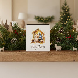 Placa Expositora Feliz Navidad Natividad