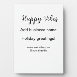 Placa Expositora Feliz Navidades de vibraciones saludos de vacacion