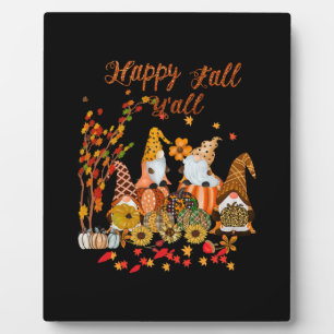 Placa Expositora Feliz otoño a Yall Gnome Leopard
