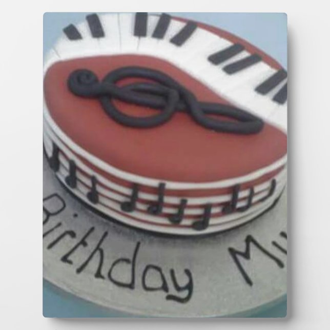 Placa Expositora Feliz pastel de mamá de cumpleaños (Frente)