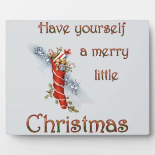Placa Expositora Feliz pequeño almacenamiento del navidad