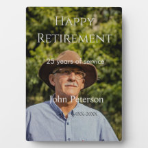 Feliz retiro foto nombre años de servicio