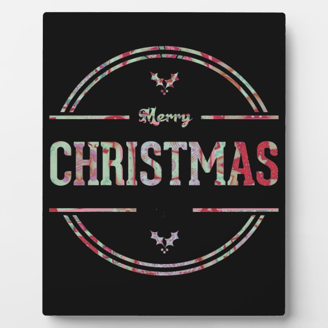 Placa Expositora Feliz Saludo de Navidad (Frente)