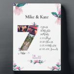 Placa Expositora Feliz sétimo aniversario, Personalizado collage de<br><div class="desc">Bienvenidos a Roar Graphics Zazzle Store, Aniversario Boda CUALQUIER AÑO Personalizado Personalizado de fotos, Cada día, Siempre, Tú y yo, amamos a las parejas. Moda hermosa Marco elegante moderno de fotos de parejas blancas y negras para personalizar presenta una manera simple y elegante para que una esposa o marido comparta...</div>