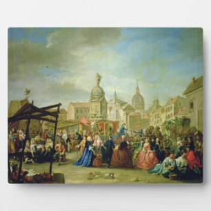 Placa Expositora Feria de Madrid en la Plaza de la Cebeda (petróleo