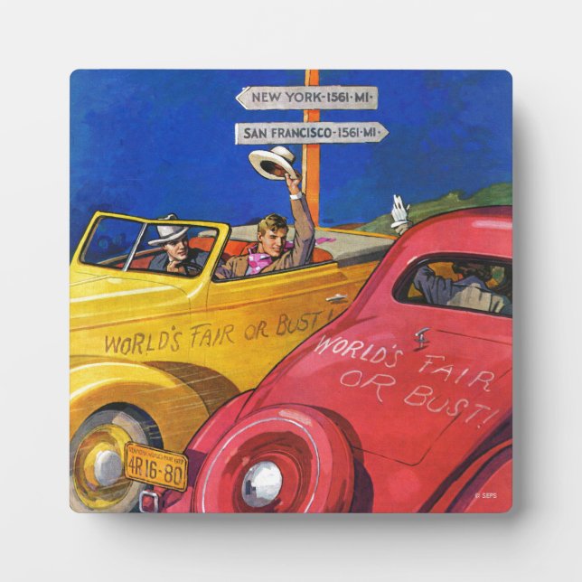 Placa Expositora Feria o quiebra del mundo (Frente)