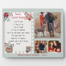 Placa Expositora Festividad de la receta del Collage de fotos famil