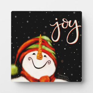Placa Expositora Festividad de Navidades Joy Cute Snowman