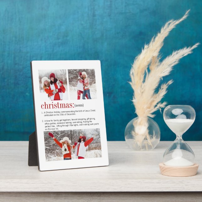 Placa Expositora Festividad fotográfica de definición de navidades (Lado)