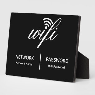 Placa Expositora Ficha de información de contraseña de red Wi-Fi el