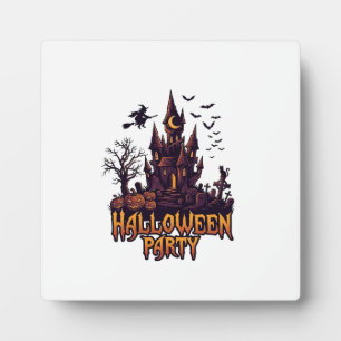Placa Expositora Fiesta de Halloween Castillo Embrujado Calabazas M