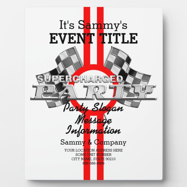 Placa Expositora Fiesta de rendimiento con sobrecarga personalizada (Frente)