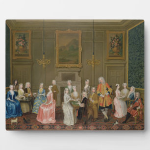 Placa Expositora Fiesta de té en la casa de Lord Harrington, St. Ja