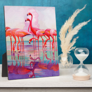 Placa Expositora Flamencos rosas de Francis Lee Jaques