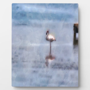 Placa Expositora Flamingo acuarela