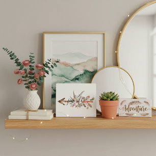 Placa Expositora Flecha floral personalizada