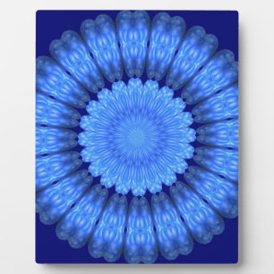 Placa Expositora Flor abstracta azul