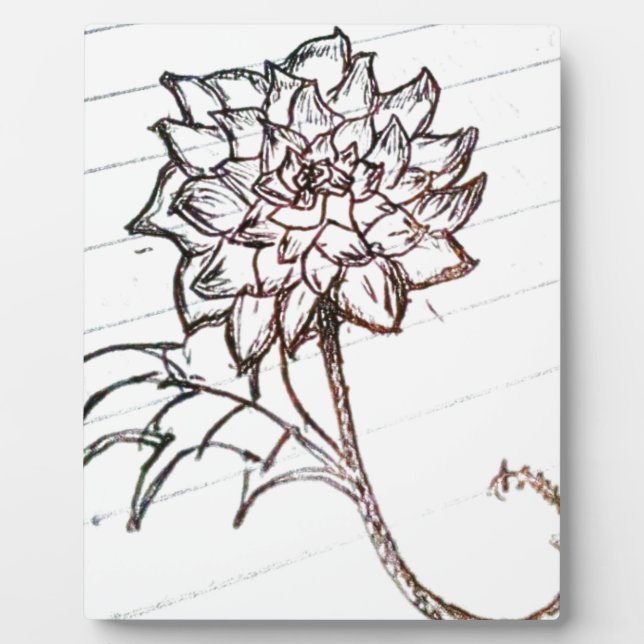 Placa Expositora flor blanca de rosas (Frente)